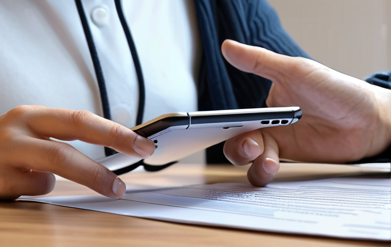 **
A person easily accessing online services using a smartphone with a DID, showing secure and simplified identity verification, replacing piles of paperwork. Focus on convenience and security.
**