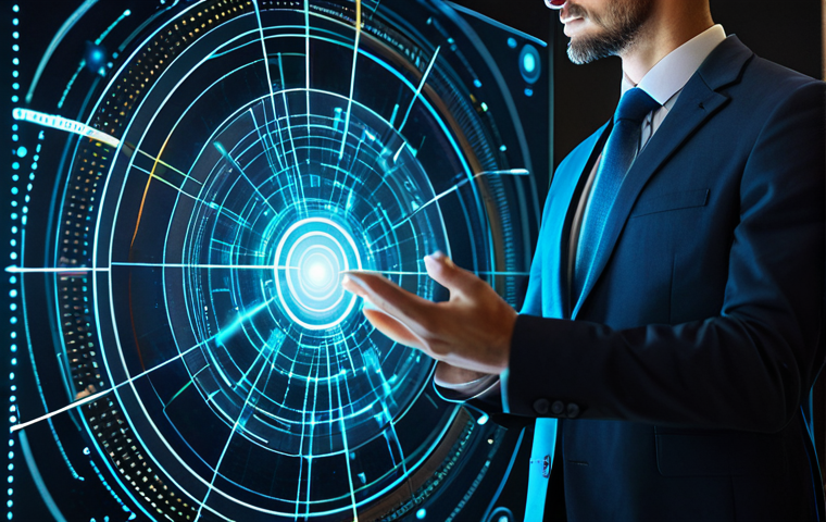 User Control and Digital Sovereignty**
A professional individual, appearing empowered and confident, interacting with a secure, glowing holographic interface that visually represents personal data. The background subtly depicts a transition from centralized data servers (on one side) to a decentralized network controlled by the individual (on the other side). The subject is in modest business attire, professional dress, with a focused expression. Soft ambient lighting highlights the digital interface. Perfect anatomy, correct proportions, natural pose, well-formed hands, proper finger count, natural body proportions, fully clothed, appropriate attire, safe for work, professional, family-friendly.
2. **Prompt for
