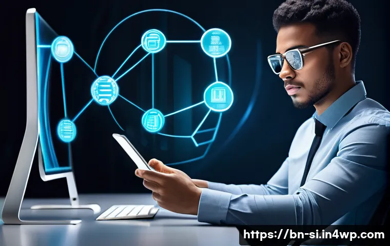 DID 기반의 신원 인증 시스템 설계 - **Prompt 1: Empowering Digital Identity Management**
    "A confident, diverse young adult, dressed ...