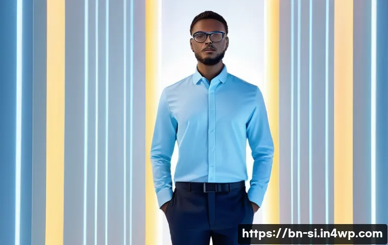 DID의 생태계와 참여자 분석 - **Prompt 1: Futuristic Self-Sovereign Identity Management**
"A confident young adult, gender-neu...