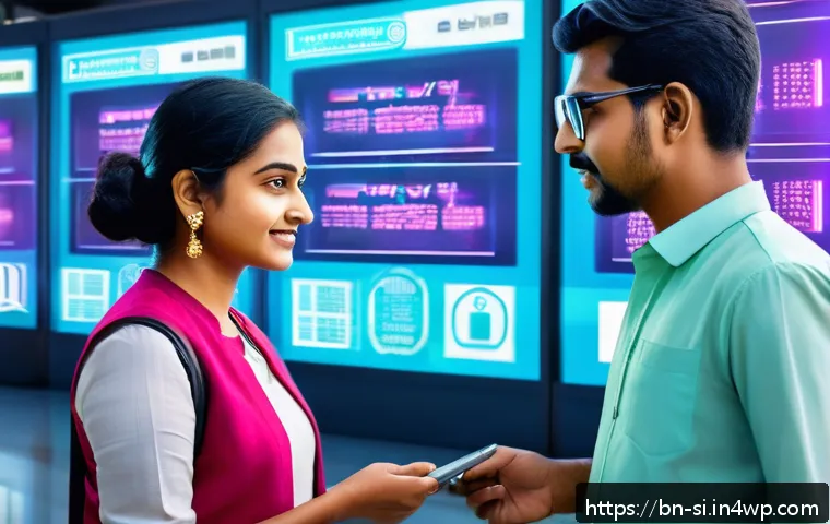 DID와 전자상거래에서의 활용 가능성 - A futuristic digital marketplace scene featuring diverse Bengali users managing their decentralized ...